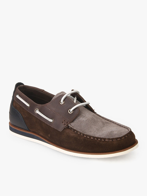 

Language Men Brown Boat Shoes