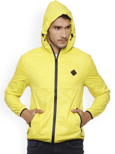 

People Men Yellow Solid Padded Jacket