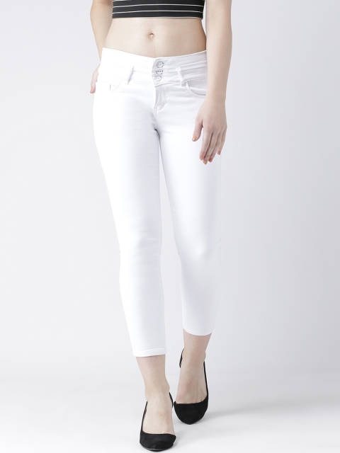 

Devis Women White Skinny Fit High-Rise Clean Look Stretchable Jeans
