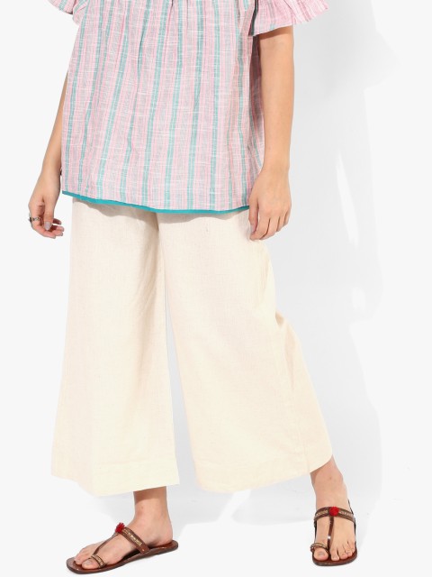 

Cream Self Design Palazzo