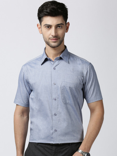 

Jansons Men Grey Regular Fit Solid Formal Shirt