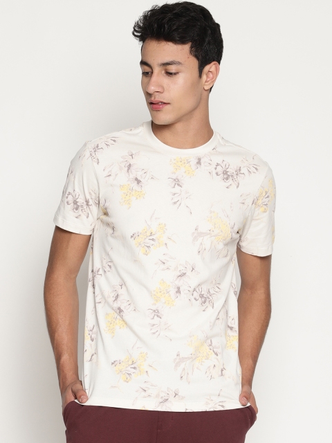 

Soul Space Men Beige Printed Round Neck T-shirt