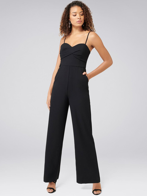 

Forever New Black Solid Basic Jumpsuit