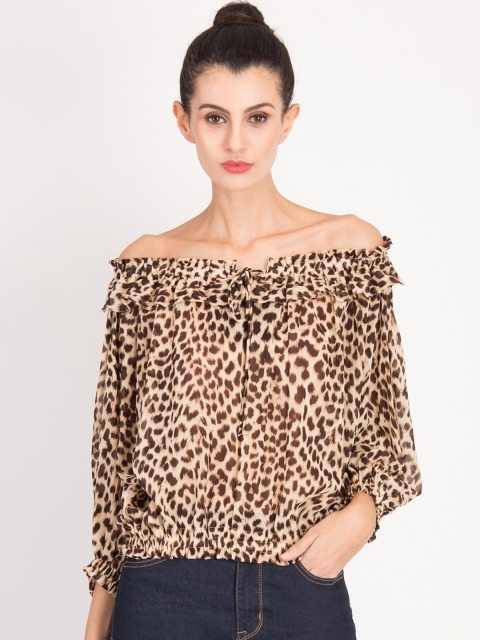 

Magzayra Women Brown Printed Top