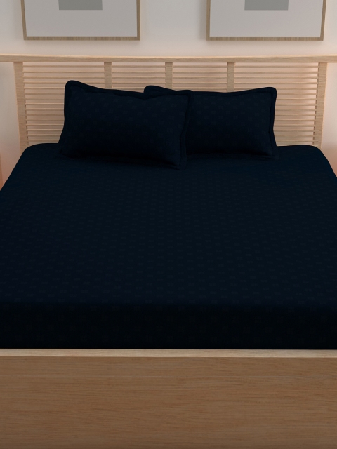 

Story@home Blue Printed Cotton 400 TC Double Bedsheet With 2 Pillow Covers