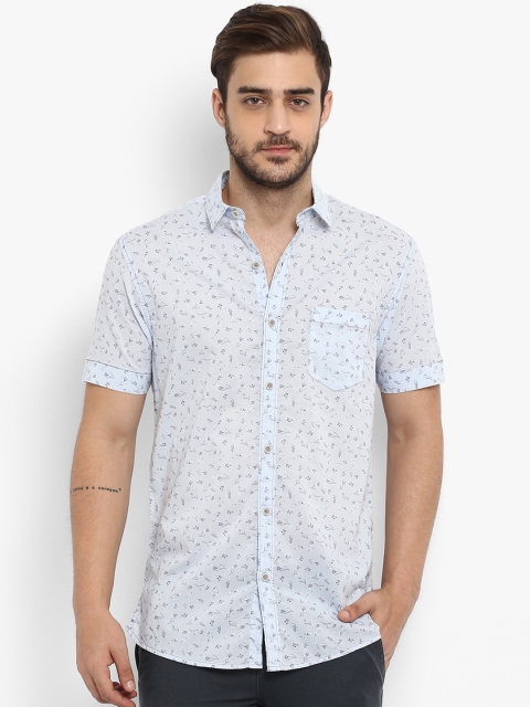 

Mufti Men Blue Slim Fit Printed Casual Shirt