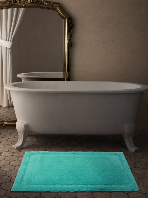 

SPACES Blue Solid 775 GSM Rectangular Bath Rug