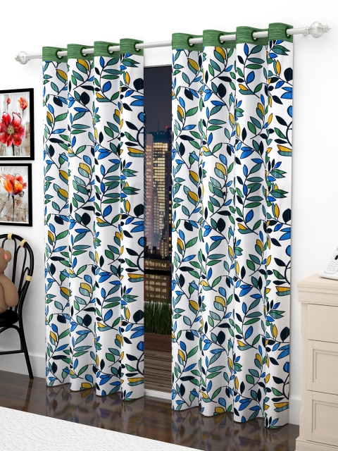 

Story@home Set Of 2 Orange Topaz Premium Collection Polyester Door Curtain, Multi
