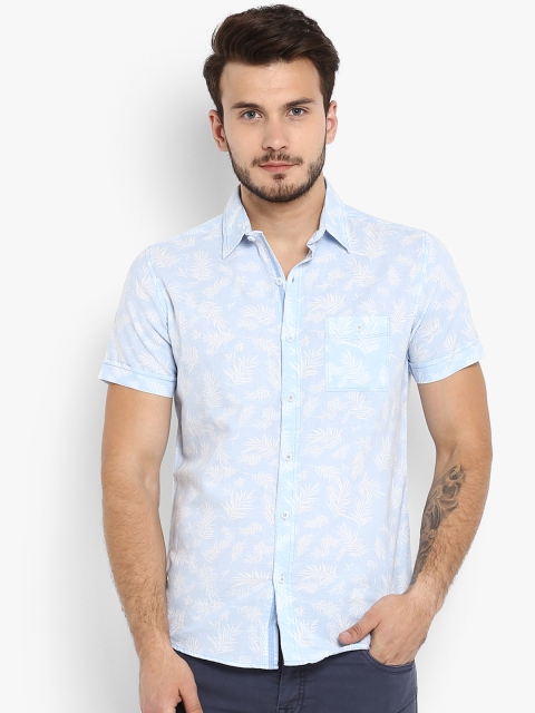 

Mufti Men Blue Slim Fit Printed Casual Shirt