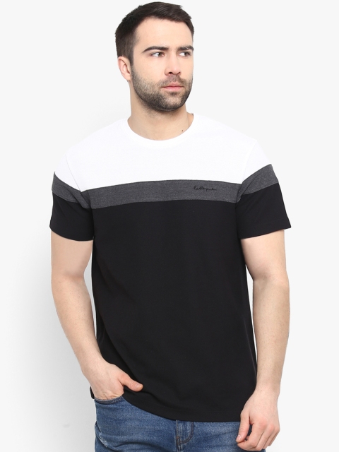 

Red Tape Men White Colourblocked Round Neck T-shirt