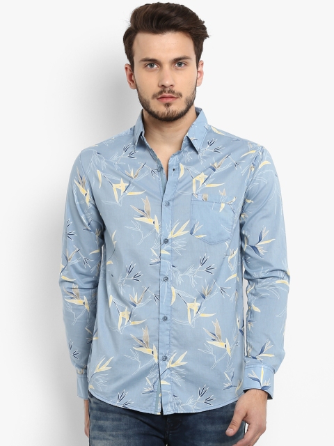 

Mufti Men Blue Slim Fit Printed Casual Shirt