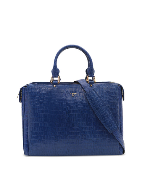 

Da Milano Unisex Blue Textured Laptop Bag