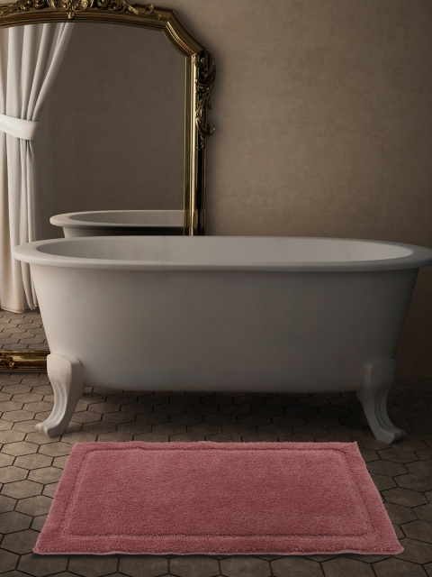

SPACES Pink Solid 775 GSM Rectangular Bath Rug