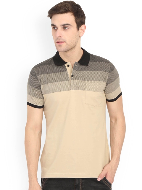 

WEXFORD Men Beige Printed Polo Collar T-shirt