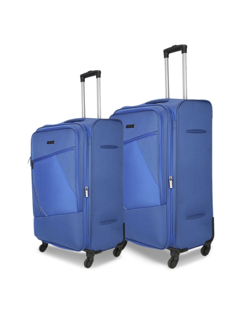

Nasher Miles Unisex Set of 2 Blue Trolley Bags