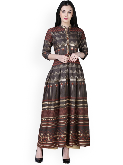 

Kurti's by Menka Women Grey A-Line Kurta