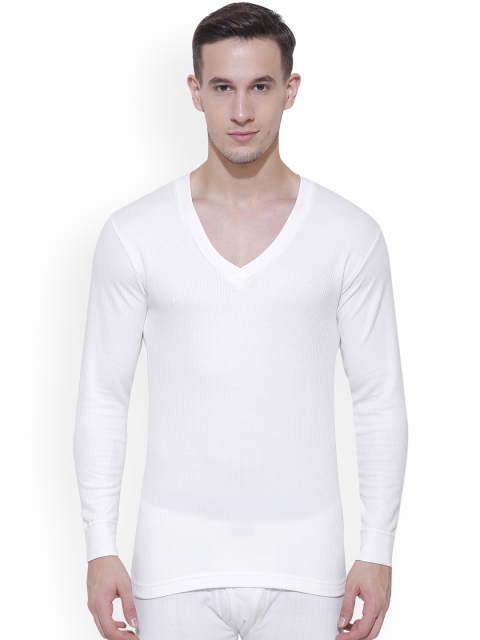 BODYCARE INSIDER Men Off White Solid Thermal Top B104_95