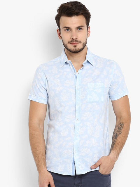 

Mufti Men Blue Slim Fit Printed Casual Shirt