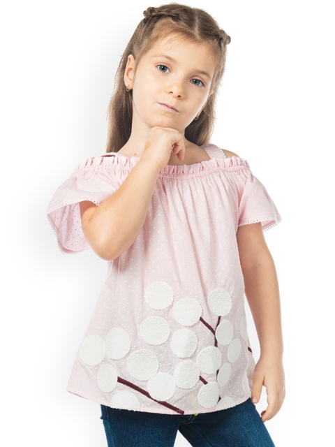 

Cherry Crumble Girls Pink Printed A-Line Top