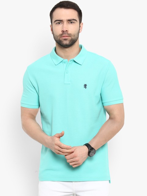 

Red Tape Men Turquoise Blue Solid Polo Collar T-shirt