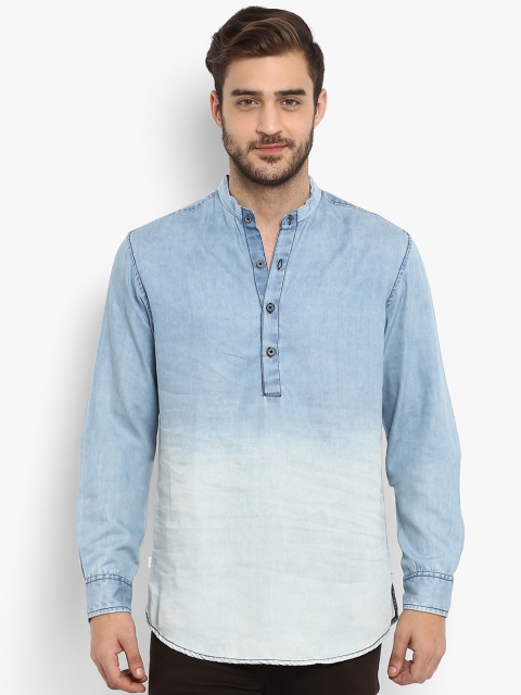 

Mufti Men Blue Slim Fit Faded Casual Shirt