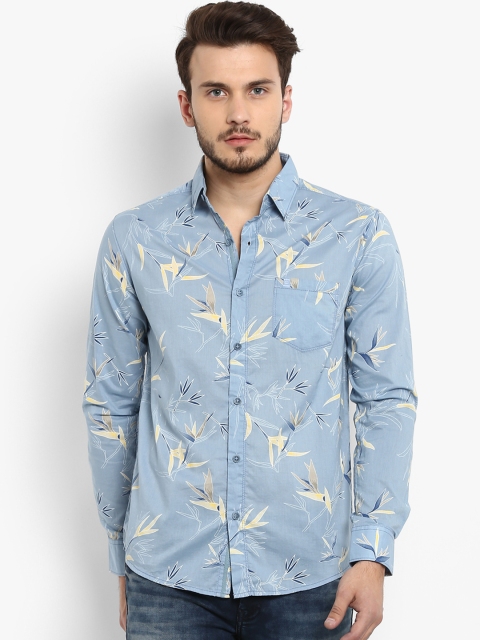 

Mufti Men Blue Slim Fit Printed Casual Shirt