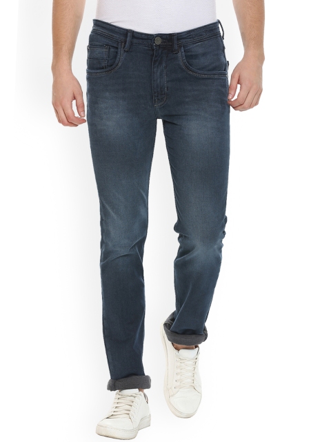 

V Dot Men Navy Blue Slim Fit Mid-Rise Clean Look Stretchable Jeans