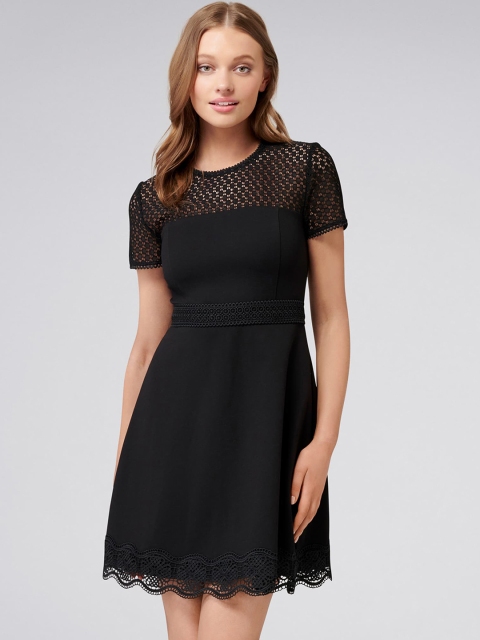 

Forever New Women Black Solid Sheath Dress