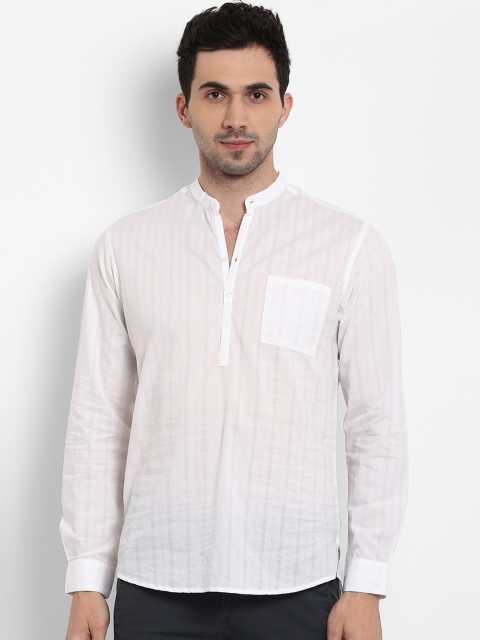 

Mufti Men White Slim Fit Striped Casual Shirt