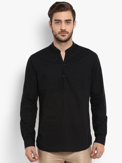 

Mufti Men Black Slim Fit Solid Casual Shirt