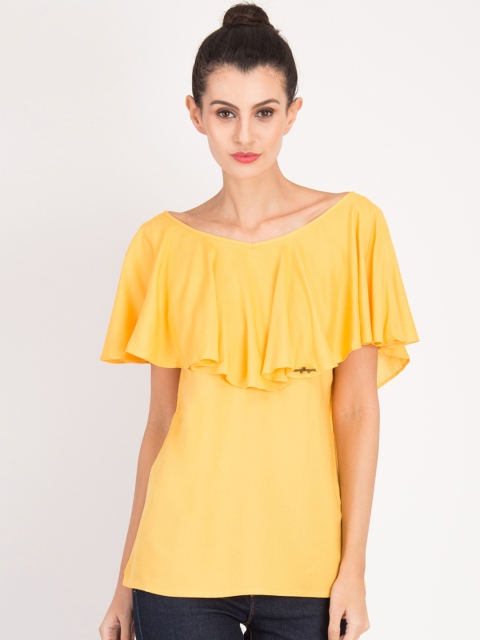 

Magzayra Women Yellow Solid Top