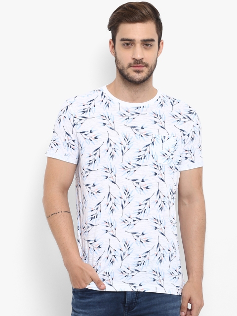

Mufti Men White Printed Round Neck T-shirt