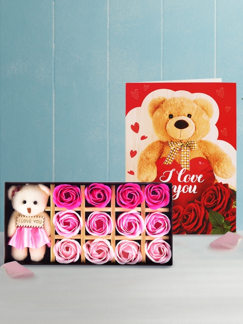 

Archies Multicoloured Flower Soap & Greeting Card, Multi