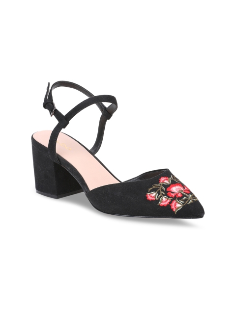 

ALDO Women Black Woven Design Pumps