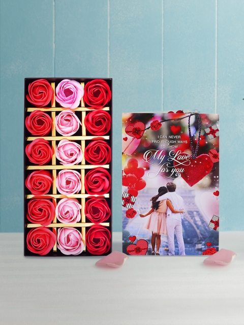 Archies Multicoloured Combo of Flower Soap & Greeting Card, Multi