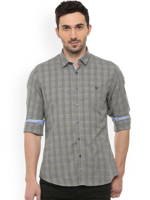 

Van Heusen Sport Men Grey Slim Fit Checked Casual Shirt