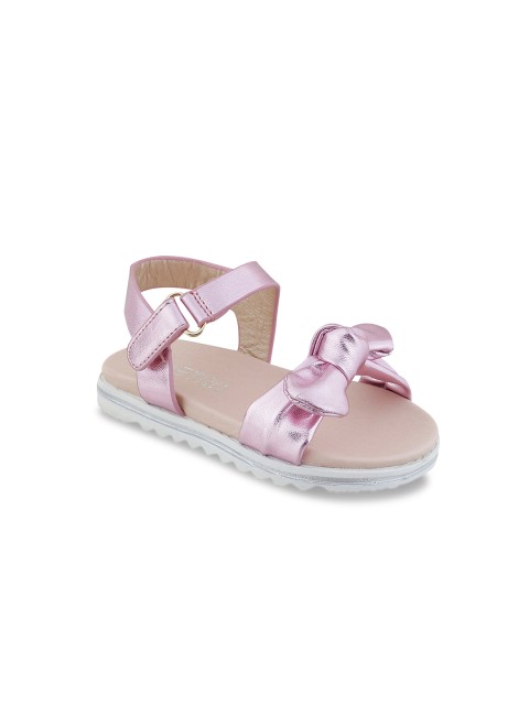 

Metro Girls Pink Solid Open Toe Flats