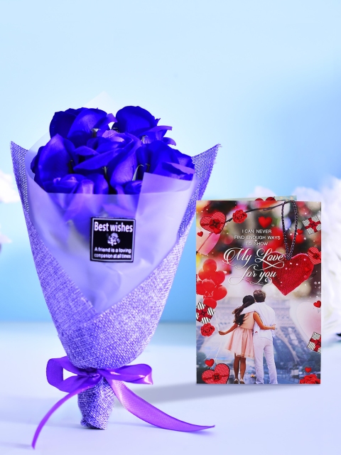 

Archies Purple & Multicoloured Combo of Flower Soap & Greeting Card