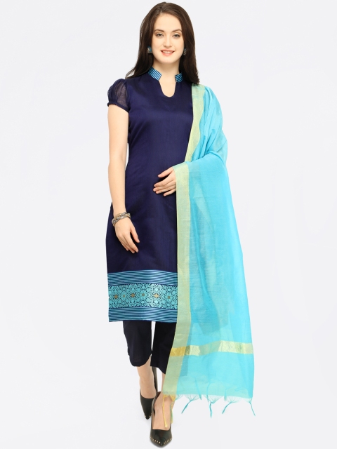 

Inddus Blue Solid Dupatta