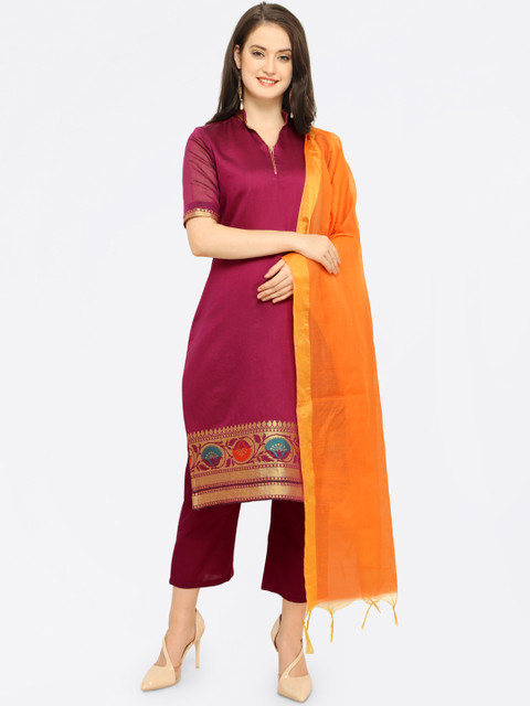 

Inddus Women Orange Solid Dupatta