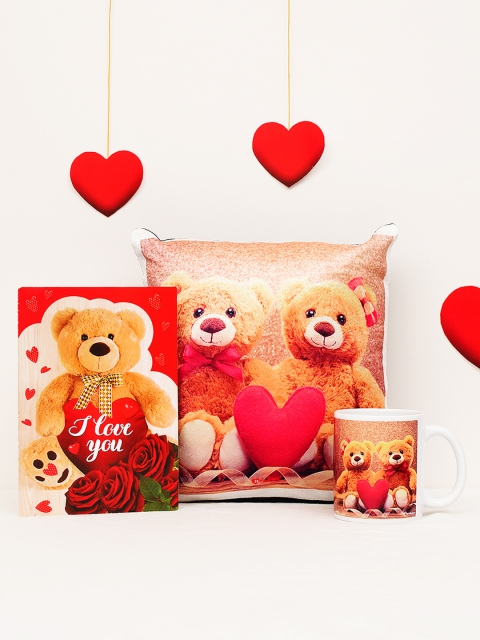 

Archies Love Gifts Valentines Day Special Mug & Cushion + Greeting Card - Pack of 3, Multi