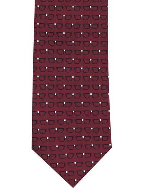 

The Tie Hub Maroon Woven Design Broad Tie