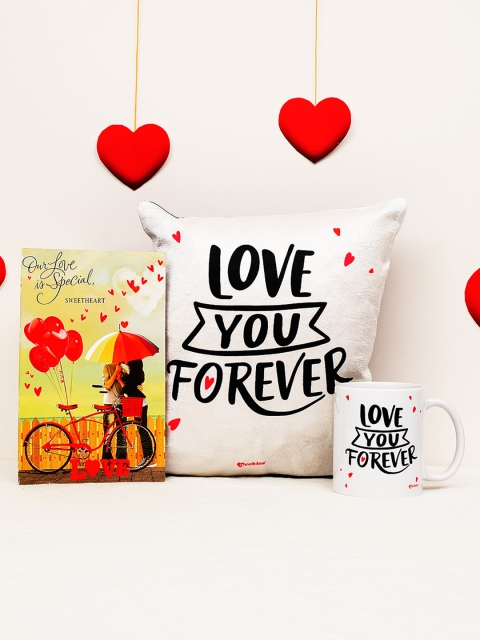 

Archies Love Gifts Valentines Day Special Mug & Cushion + Greeting Card - Pack of 3, Multi