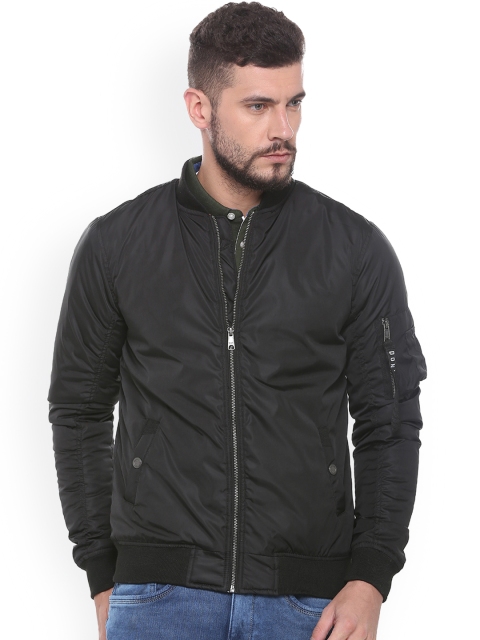 

People Men Black Solid Bomber Jacket