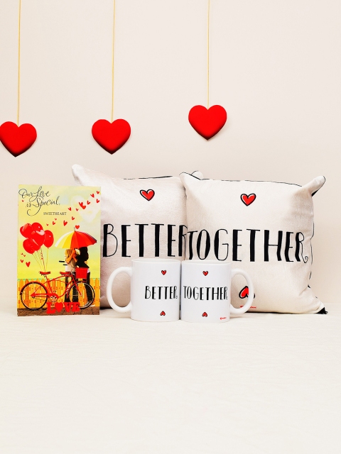 

Archies Love Gifts Valentines Day Special Mug & Cushion with Greeting Card, Multi