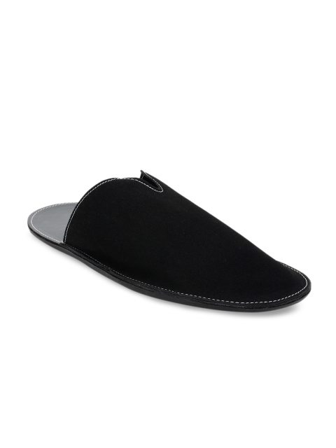 

SCENTRA Men Black Solid Suede Mules