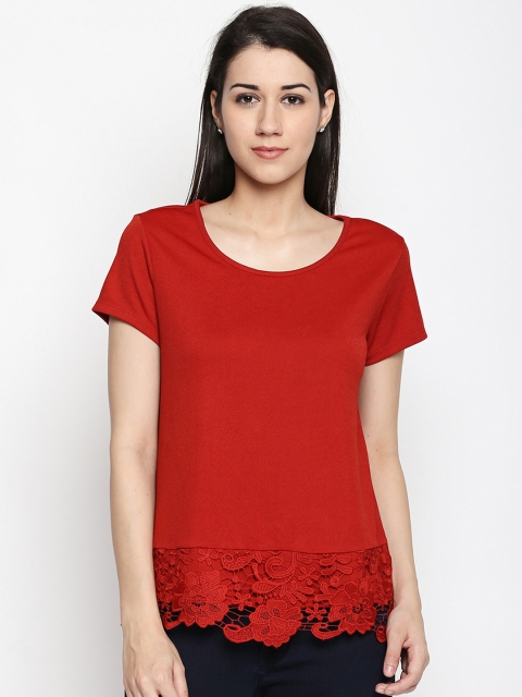 

Annabelle by Pantaloons Women Red Solid Top