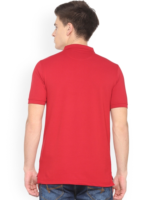 

Van Heusen Sport Men Red Solid Polo Collar Pure Cotton T-shirt