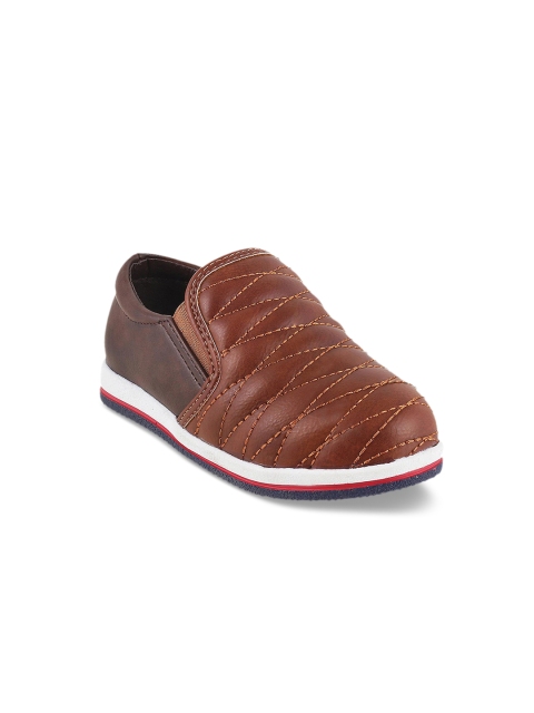 

Metro Boys Tan Brown Slip-On Sneakers