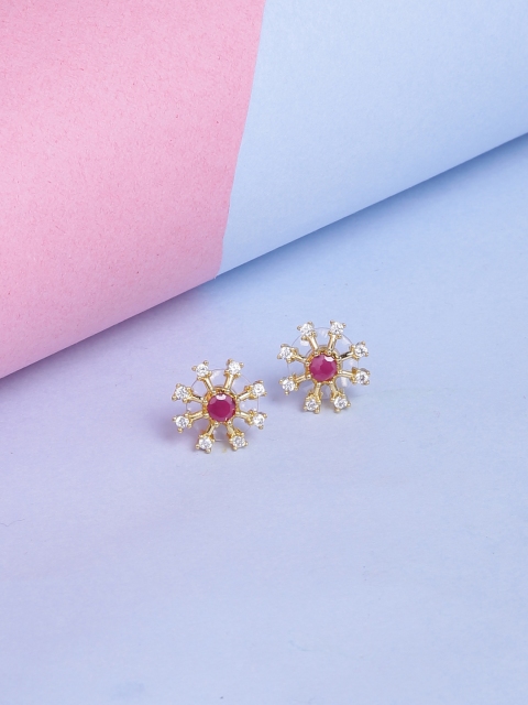 

Voylla Gold-Toned Circular Drop Earrings